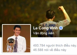 Công Phượng, Công Vinh được bao nhiêu người "thích" trên facebook?