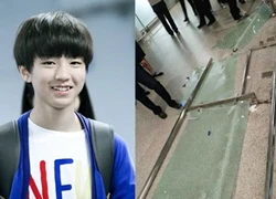 Fan xô đổ hàng rào kính, bị thương để được gặp Vương Tuấn Khải (TFBOYS)