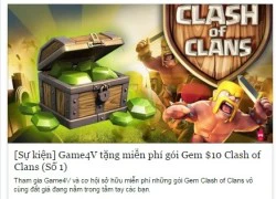 Kết quả sự kiện tặng miễn phí Gem Clash of Clans (Số 1)