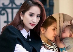 Khánh Thi lộ rõ mắt thâm quầng vì chăm con vất vả