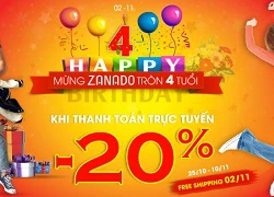 Khuyến mãi mừng Zanado 4 tuổi