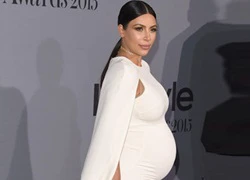 Kim Kardashian vác bụng bầu 8 tháng dự event