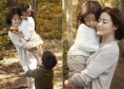 Mùa thu bình yên của Lee Young Ae và hai thiên thần nhỏ