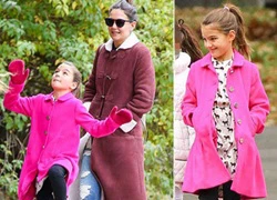 Suri Cruise mặc rực rỡ dạo chơi trong ngày gió lạnh về