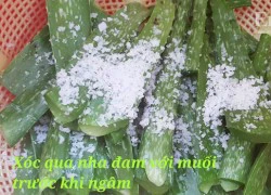 Tự làm gel nha đam ngâm giấm trị mụn, làm trắng da