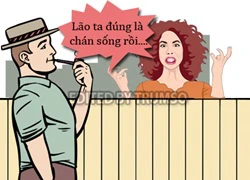 Vợ nổi giận vì lời nói của ông hàng xóm