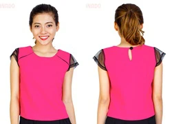 Áo croptop HinaStyle xẻ raglan