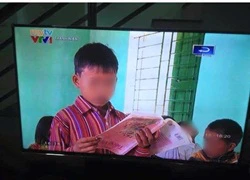 Học sinh cầm ngược sách vẫn đọc bài trôi chảy trên sóng VTV