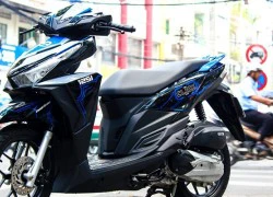 Honda Click 125i 2015 sơn dàn áo phong cách Tron Legacy