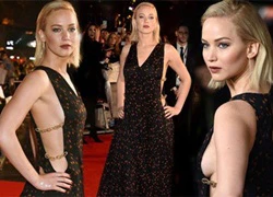 Jennifer Lawrence triệt để khoe bầu ngực trên thảm đỏ