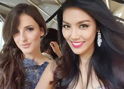 Lan Khuê diện đầm cúp ngực ở tiệc chào mừng Miss World