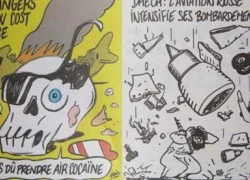 Nga nổi giận trước bức biếm họa máy bay rơi của Charlie Hebdo