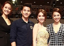 Ngọc Trinh, Linh Chi khoe sắc bên mỹ nam Thái Lan Mario Maurer