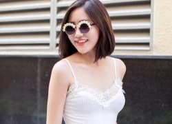 Người đẹp Văn Mai Hương sexy khoe chân dài trên phố