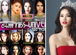 Phạm Hương lại 'oanh tạc' các bảng xếp hạng Miss Universe 2015