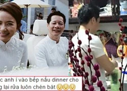 Phan Như Thảo được chồng đại gia 'thân chinh' vào bếp