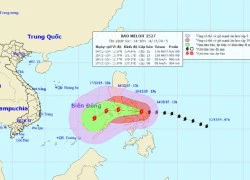 Bão Melor mạnh cấp 15, áp sát biển Đông