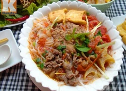 [Chế biến] - Bữa sáng ngon miệng với bún riêu bò