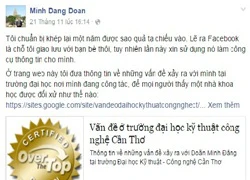 Chờ chỉ đạo vụ 'giảng viên chê trường trên Facebook'