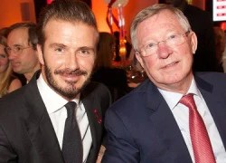 David Beckham thân mật bên thầy Alex tại sự kiện từ thiện