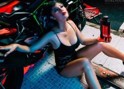 Mẫu Việt &#8217;siêu sexy&#8217; cùng môtô tiền tỷ Kawasaki H2