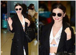 Miranda Kerr gợi cảm hút hồn tại sân bay Hàn Quốc