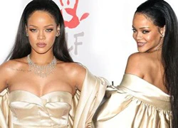 Rihanna nóng bỏng ngực đầy tại sự kiện từ thiện