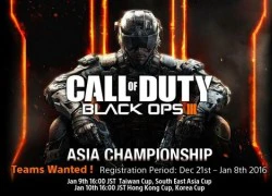 Call of Duty: Black Ops III mở giải đấu tại khu vực châu Á