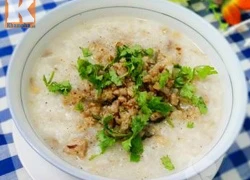 [Chế biến] - Cháo thịt bằm nấm hương nóng hổi