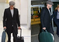 David Beckham rầu rĩ, né tránh ống kính phóng viên ở sân bay