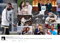 HÀI HƯỚC: Sergio Ramos nhầm vợ con với... Messi