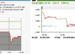 Hai sàn tràn ngập sắc đỏ, VN-Index mất hơn 9 điểm