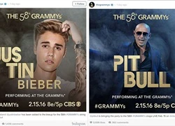 Justin Bieber và Pitbull xác nhận biểu diễn tại Grammy 2016