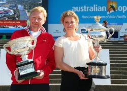 Kim Clijsters rạng rỡ bên dàn &#8216;chuyên gia&#8217; nhặt bóng tại Australian Open