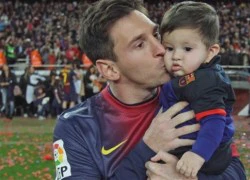 Messi ủng hộ con trai thần tượng Ronaldo