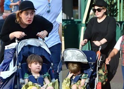 Adele háo hức đưa con trai đi chơi Disneyland