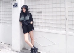 Em gái Phương Linh 'nghiện' short khoe chân dài