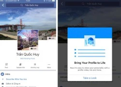 Facebook đổi ảnh đại diện chính giữa trên di động