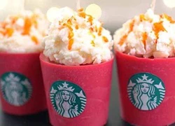 Làm nến trông y hệt cốc frappuccino nhìn là muốn... uống