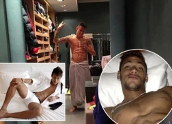 Neymar mạnh dạn khoe bụng sáu múi