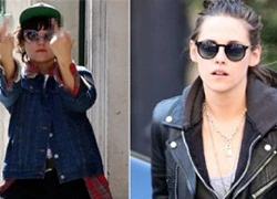 Bạn gái tin đồn của Kristen Stewart dùng 'ngón tay thối' với phóng viên