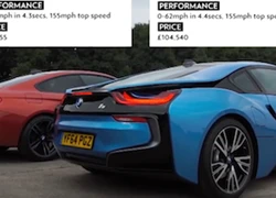 BMW i8 đọ sức M4, "gà nhà so tiếng gáy"