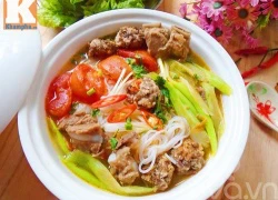 [Chế biến] - Bún sườn chua thơm ngon cho ngày mới