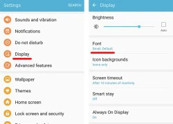 Cách thay đổi chữ hiển thị trong Galaxy S7/S7 edge