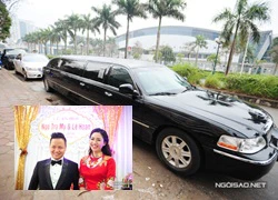 Chồng Á hậu Ngô Trà My đi xe Limousine đến hỏi vợ