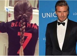 David Beckham hào hứng vì Harper mặc áo số 7