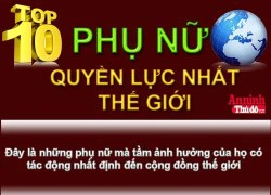 [Infographic] 10 phụ nữ quyền lực nhất thế giới