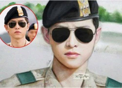 Loạt tranh vẽ "đại uý" Song Joong Ki đẹp như thật của fan