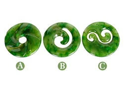 Mặt dây chuyền đá ngọc bích nephrite kiểu