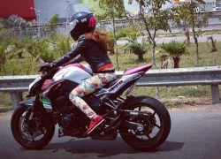 Nữ biker Việt "làm gỏi" Kawasaki Z1000 phiên bản 2016